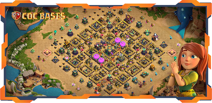 Top Farming Base TH14 with link, Hybrid, Trophy, Anti 3 Star Layout – Clash of Clans (364)