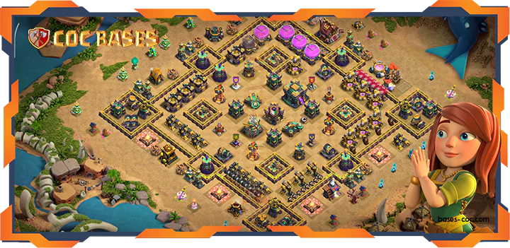 Top Farming Base TH14 with link, Hybrid, Anti 2 Star Layout – Clash of Clans (365)