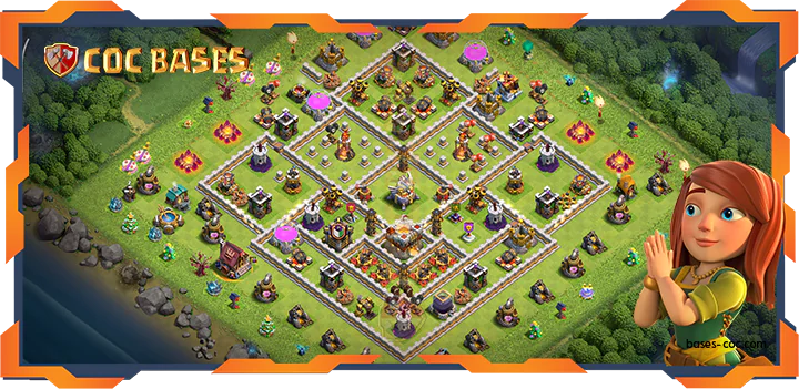 Top Farming Base TH11 with Link, Hybrid, Trophy, Anti Air/Electro Layout – Clahs of Clans (346)