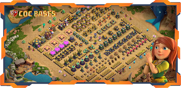 Top Farming Base TH14 with link, Anti 2 Star, Trophy, Anti Air/Electro Layout – Clash of Clans (378)
