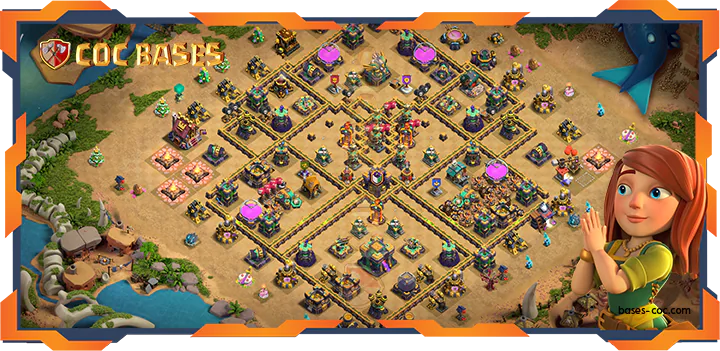 Top Farming Base TH14 with link, Hybrid, Anti 3 Star Layout – Clash of Clans (390)