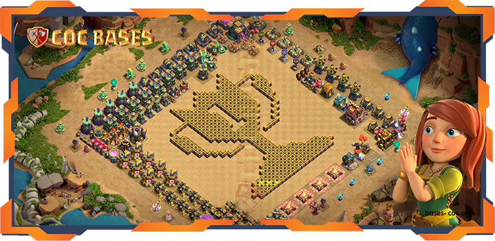 Top Troll Base TH14 with Link, Funny Layout – Clash of Clans (357)