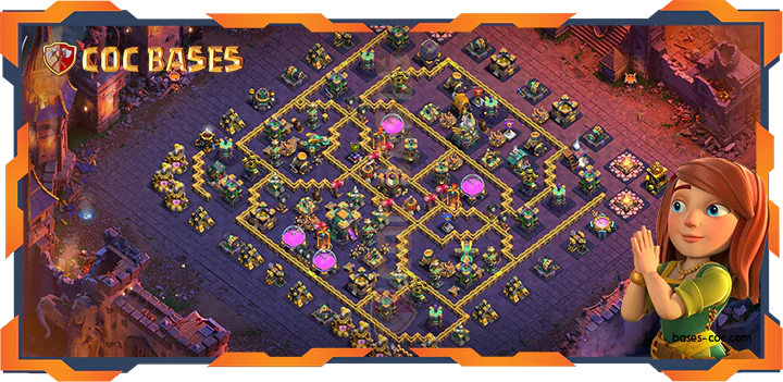 Top War Base TH14 with link, Trophy, Hybrid, Anti 3 Star Layout – Clash of Clans (389)