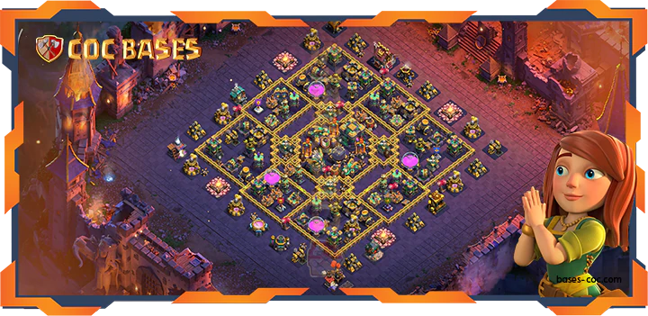 Top War Base TH14 with link, Trophy, Anti 3 Star, Anti Air/Electro Layout – Clash of Clans (377)