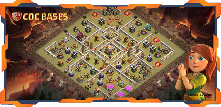 Top War Base TH11 with Link, Trophy, Anti 3 Star Layout – Clash of Clans (341)