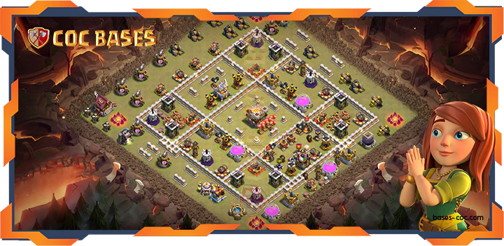Top War Base TH11 with Link, Trophy, Anti 3 Star Layout – Clash of Clans (326)