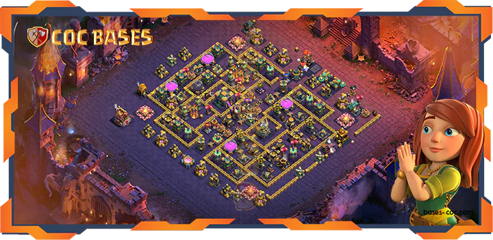 Top War Base TH14 with link, Hybrid, Trophy, Anti 2 Star, Anti AirElectro Layout – Clash of Clans...