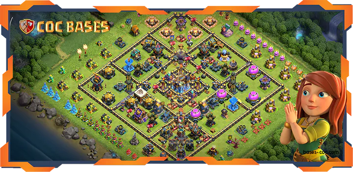 Top Anti 2 Star Base TH18 with Link, Hybrid Layout – Clash of Clans (85)