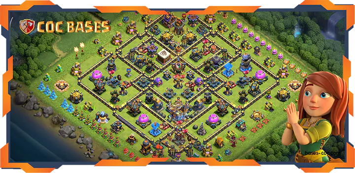 Top Anti 3 Star Base TH18 with Link, Hybrid, Anti Everything Layout – Clash of Clans (84)