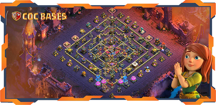 Top Base TH18 with Link, War/CWL, Anti 2 Star Layout – Clash of Clans (101)