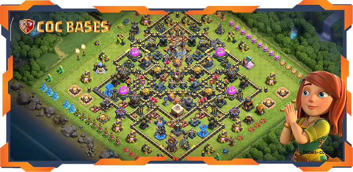 Top Base TH18 with Link, Anti 3 Star, Hybrid Layout – Clash of Clans (93)