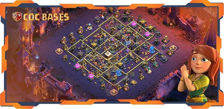 Top Base TH18 with Link, War/CWL, Anti 3 Star Layout – Clash of Clans (91)