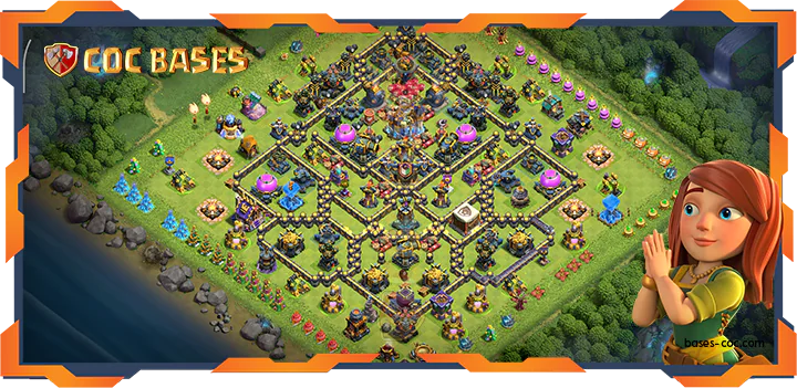 Top Base TH18 with Link, Anti 2 Star, Legend League Layout – Clash of Clans (115)