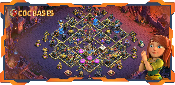 Top Base TH18 with Link, War/CWL, Defense Layout – Clash of Clans (90)
