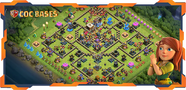 Top Base TH18 with Link, Anti 3 Star Layout – Clash of Clans (149)