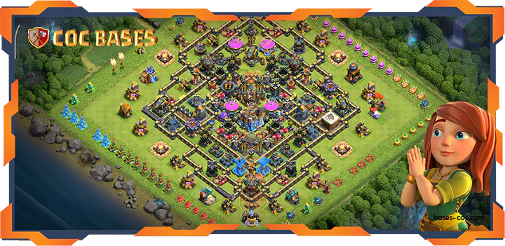 Top Base TH18 with Link, Anti 2 Star, Hybrid Layout – Clash of Clans (125)
