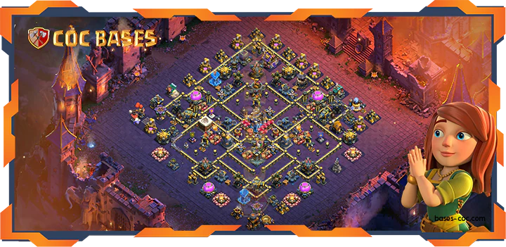 Top Base TH18 with Link, War/CWL, Anti Everything, Defense Layout – Clash of Clans (116)