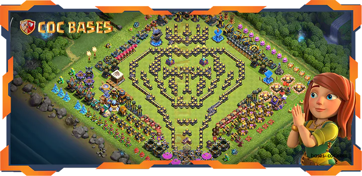 Top Troll Base TH18 with Link, Funny Layout – Clash of Clans (150)