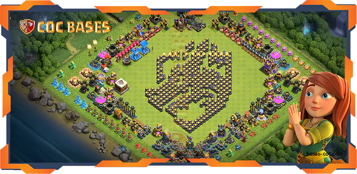 Top Troll Base TH18 with Link, Funny Layout – Clash of Clans (138)