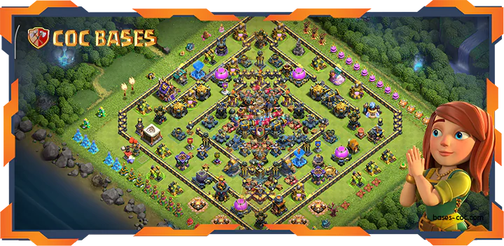 Top Trophy Base TH18 with Link, Hybrid, Defense Layout – Clash of Clans (99)