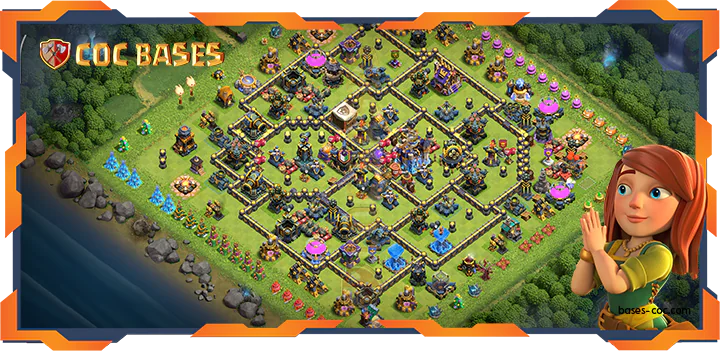 Top Trophy Base TH18 with Link, Defense, Anti Everything Layout – Clash of Clans (140)