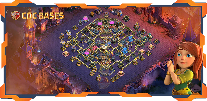 Top War Base TH18 with Link, Anti 3 Star Layout – Clash of Clans (148)