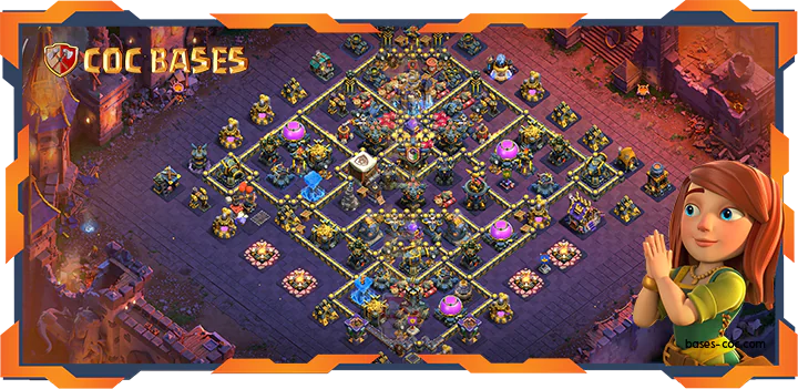 Top War Base TH18 with Link, Anti Everything, Defense Layout – Clash of Clans (88)