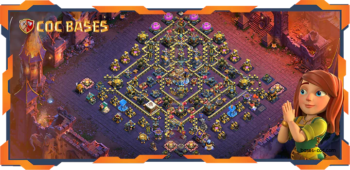 Top War Base TH18 with Link, Defense Layout – Clash of Clans (102)