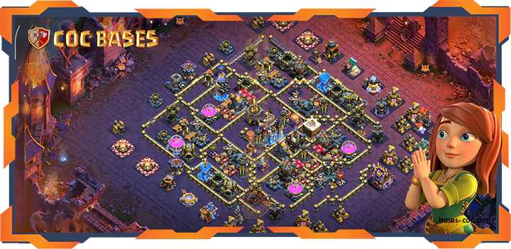 Top War Base TH18 with Link, Anti 3 Star Layout – Clash of Clans (139)