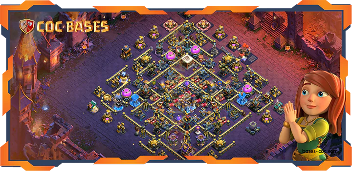 Top War Base TH18 with Link, Defense, Anti 3 Star Layout – Clash of Clans (117)