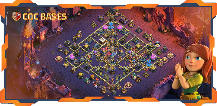 Top War Base TH18 with Link, Anti 2 Star Layout – Clash of Clans (118)