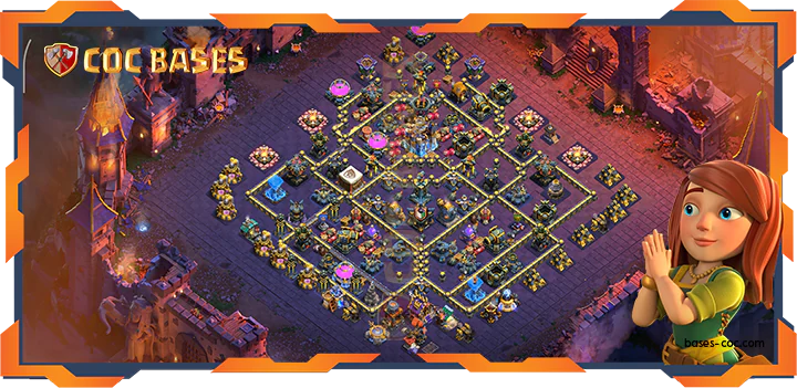 Top War Base TH18 with Link, Defense Layout – Clash of Clans (121)