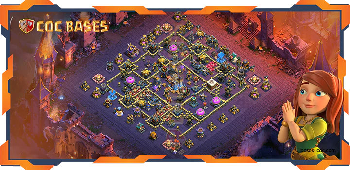 Top War Base TH18 with Link, Defense Layout – Clash of Clans (105)