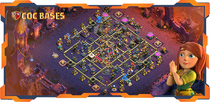 Top War Base TH18 with Link, Anti 3 Star Layout – Clash of Clans (135)