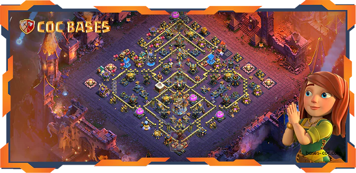 Top War Base TH18 with Link, Anti Everything, Defense Layout – Clash of Clans (86)