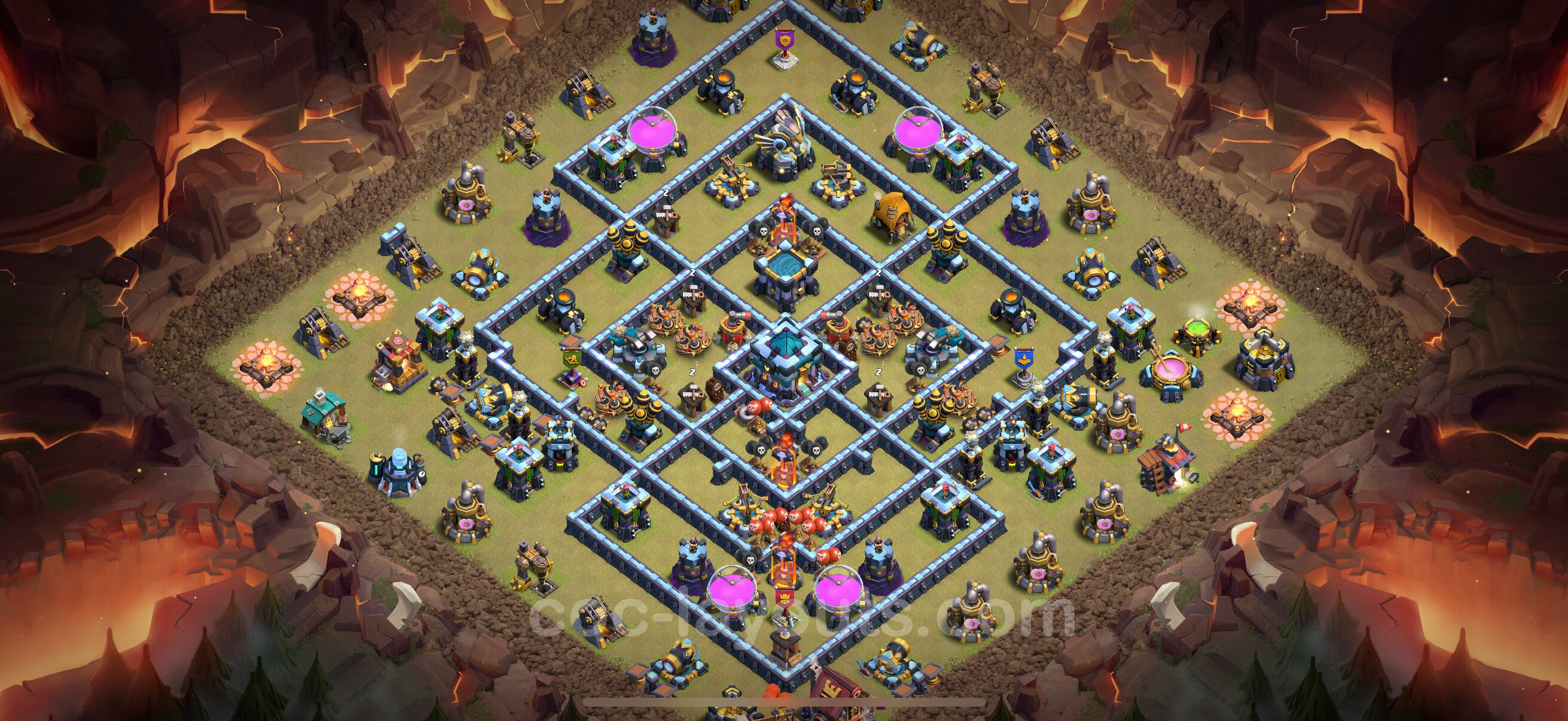 TH13 Die Anti 3 Sterne War Base vom RH13 #267