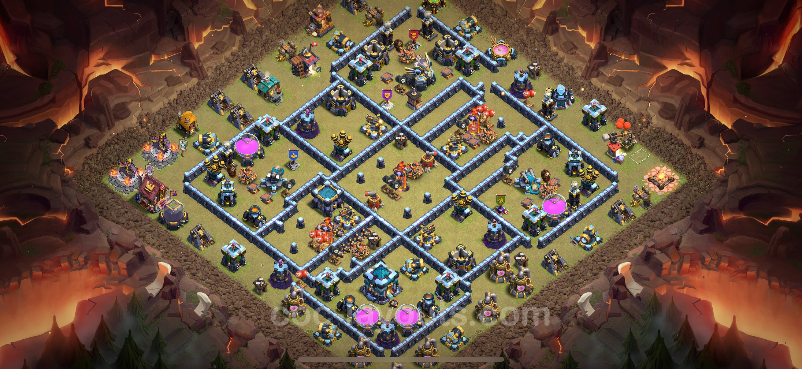 TH13 Die Anti 3 Sterne War Base vom RH13 #282