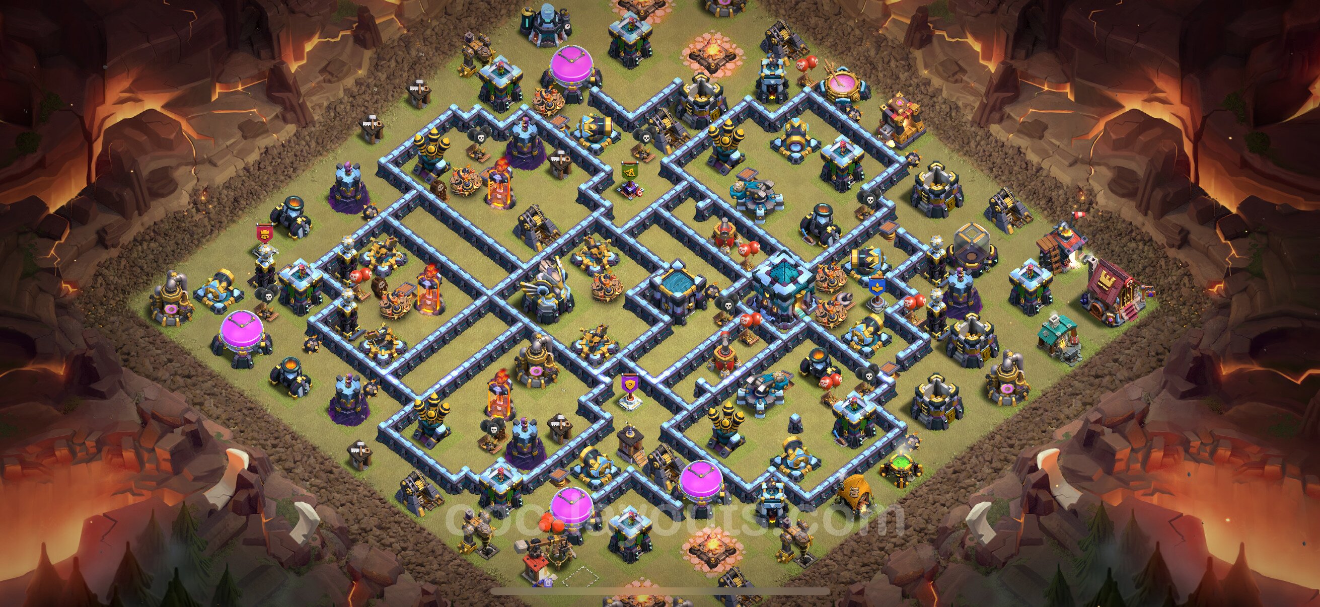 TH13 Die Anti 3 Sterne War Base vom RH13 #277