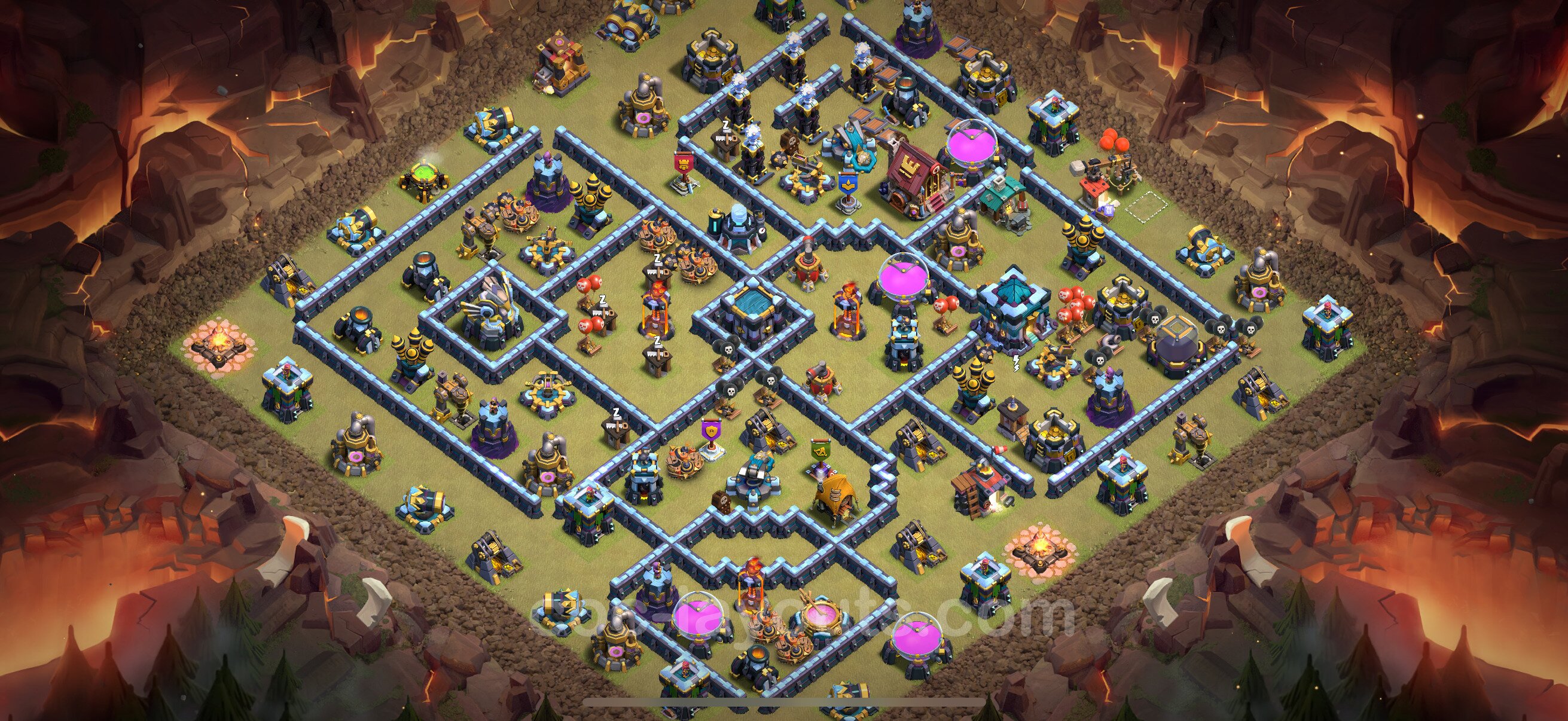 TH13 Die Anti 3 Sterne War Base vom RH13 #284