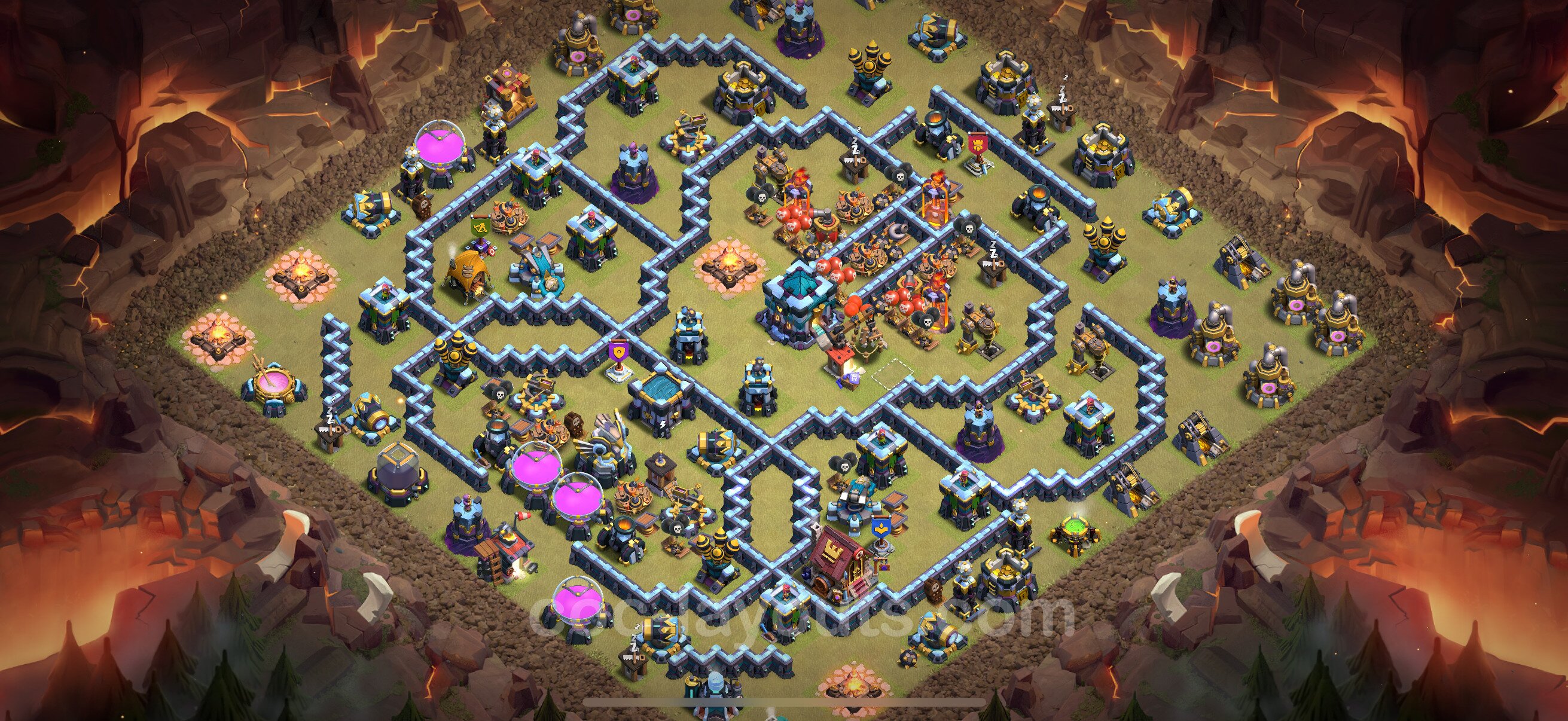 TH13 Die Anti 3 Sterne War Base vom RH13 #285