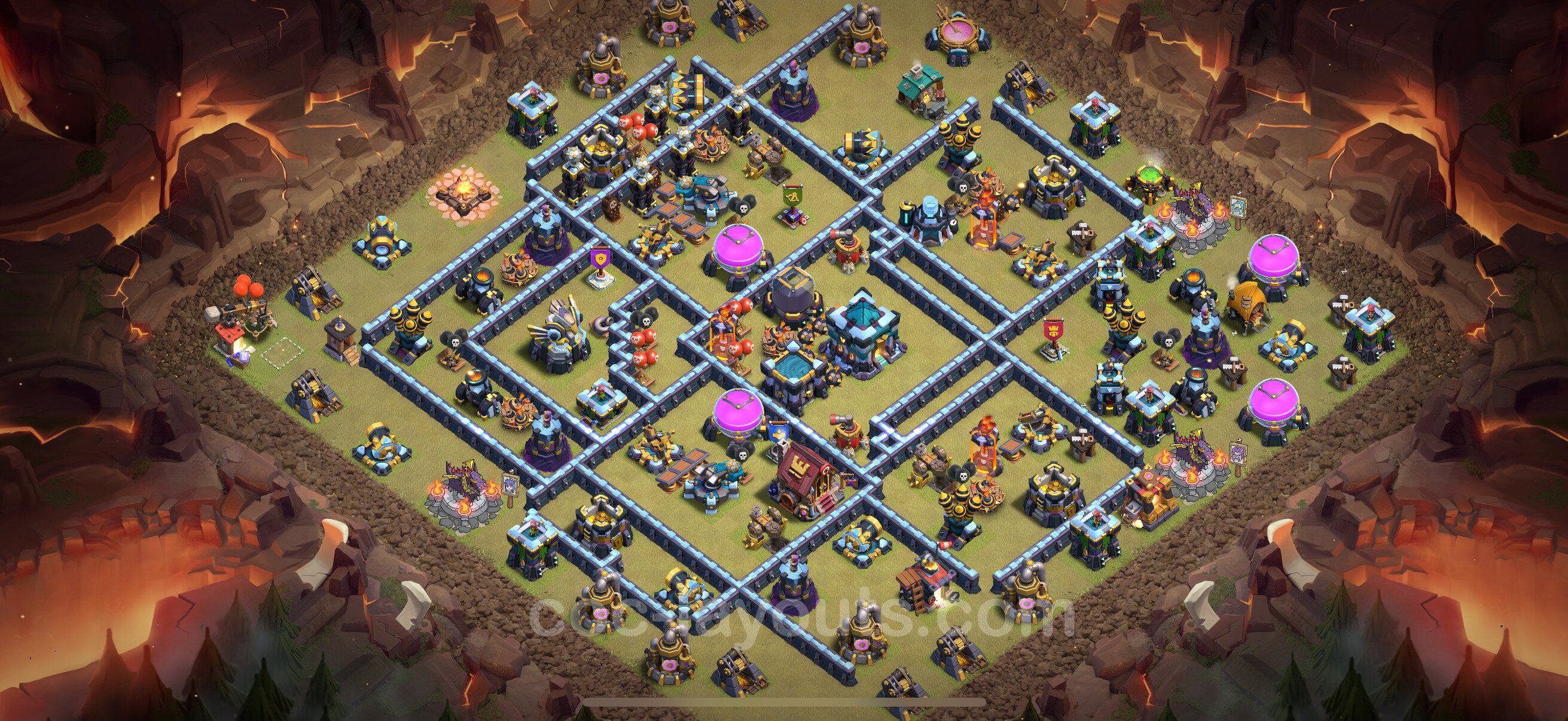 TH13 Die Anti 3 Sterne War Base vom RH13 #281