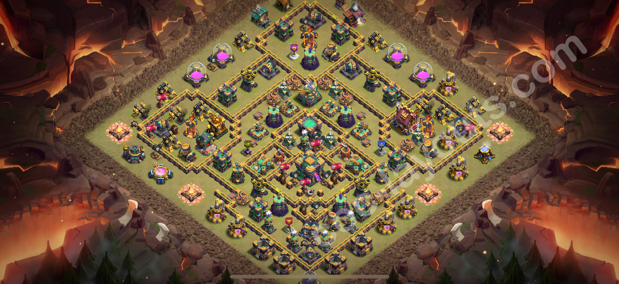 TH14 Die Anti 2 Sterne War Base vom RH14 #200