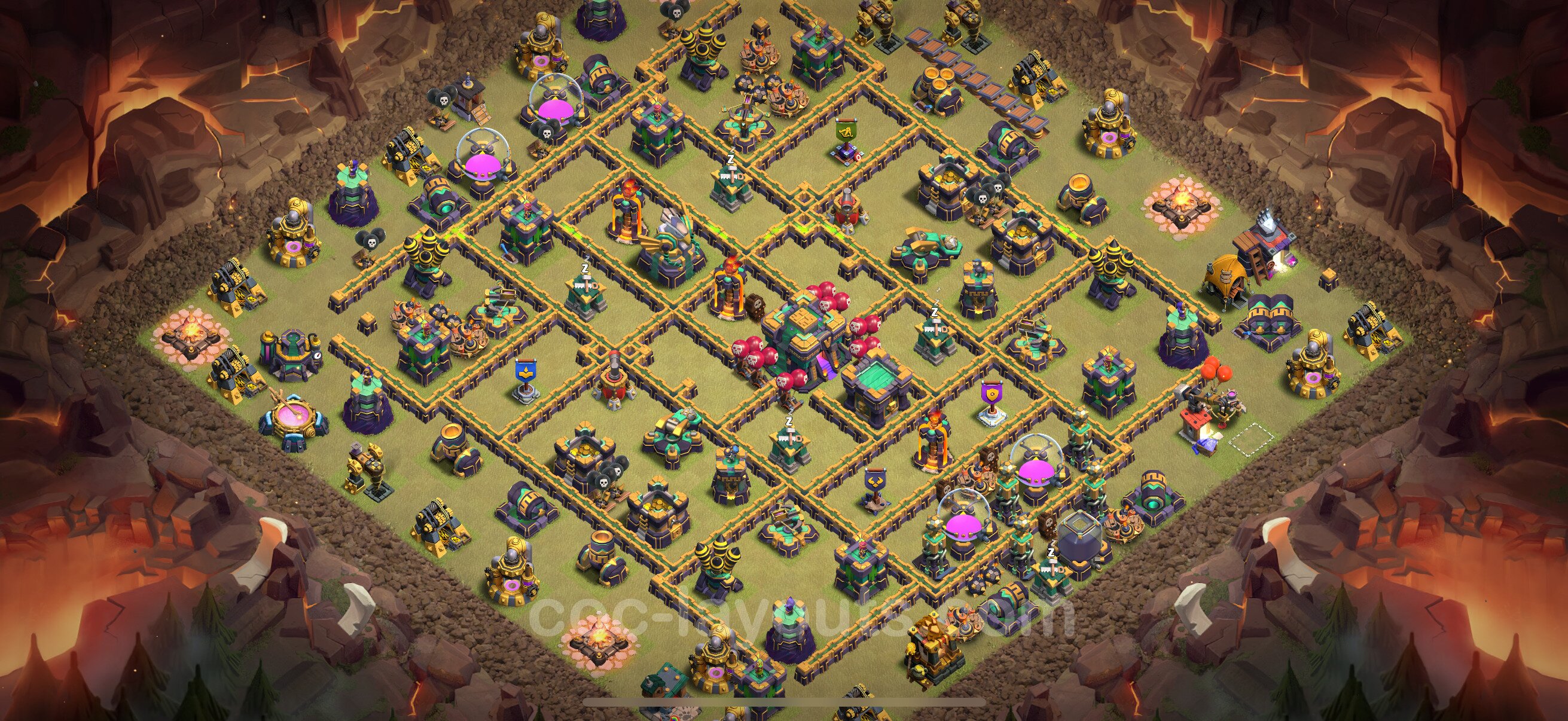 TH14 Die Anti 3 Sterne War Base vom RH14 #210