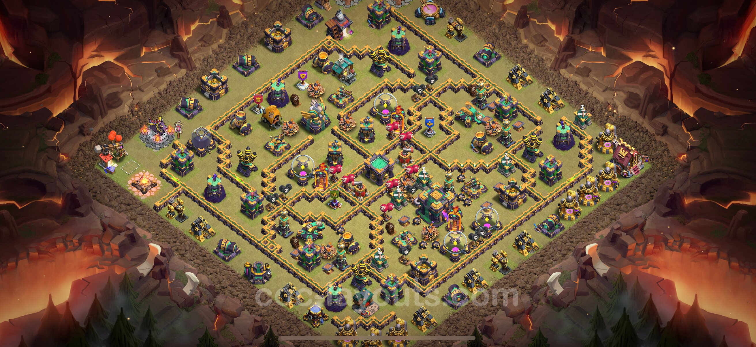 TH14 Die Anti 3 Sterne War Base vom RH14 #208
