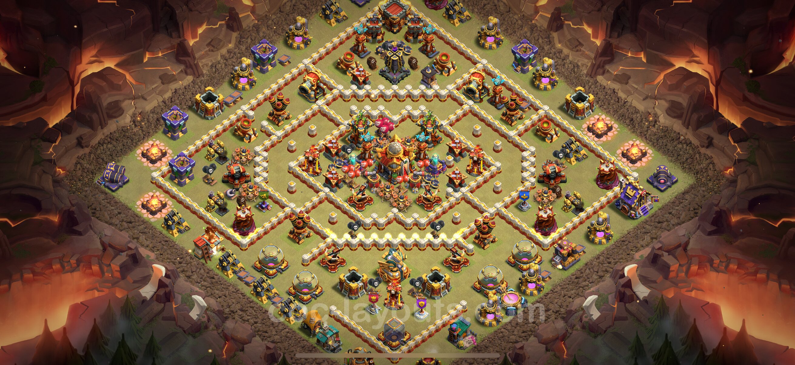 TH16 Die Anti 3 Sterne War Base vom RH16 #90