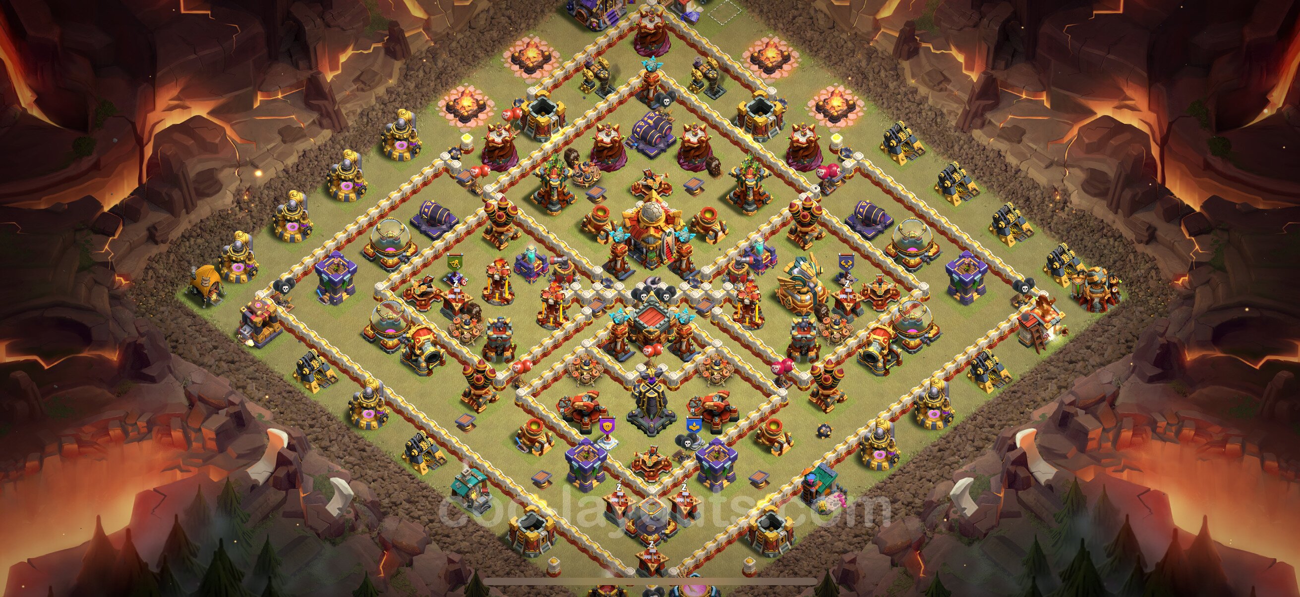 TH16 Die Anti 3 Sterne War Base vom RH16 #94