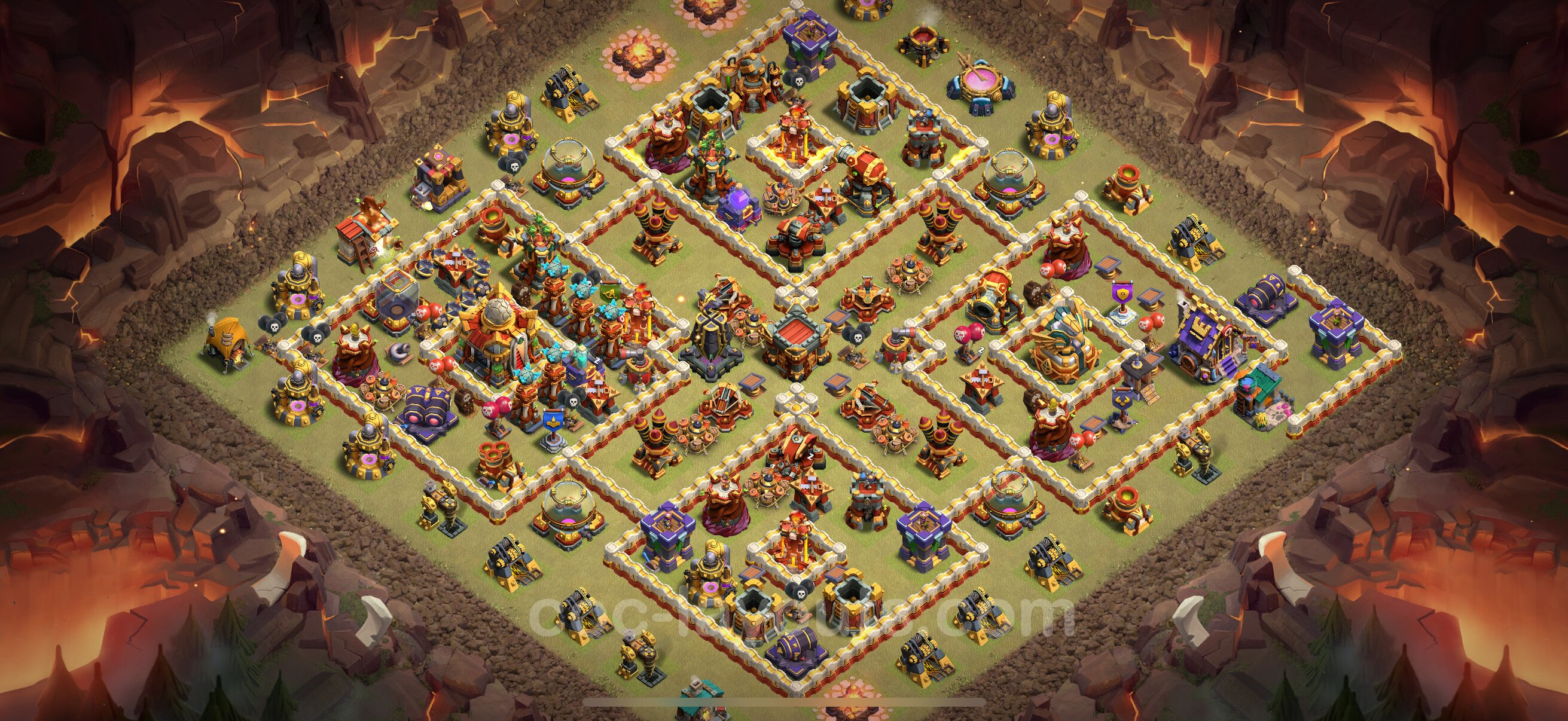 TH16 Die Anti 3 Sterne War Base vom RH16 #105