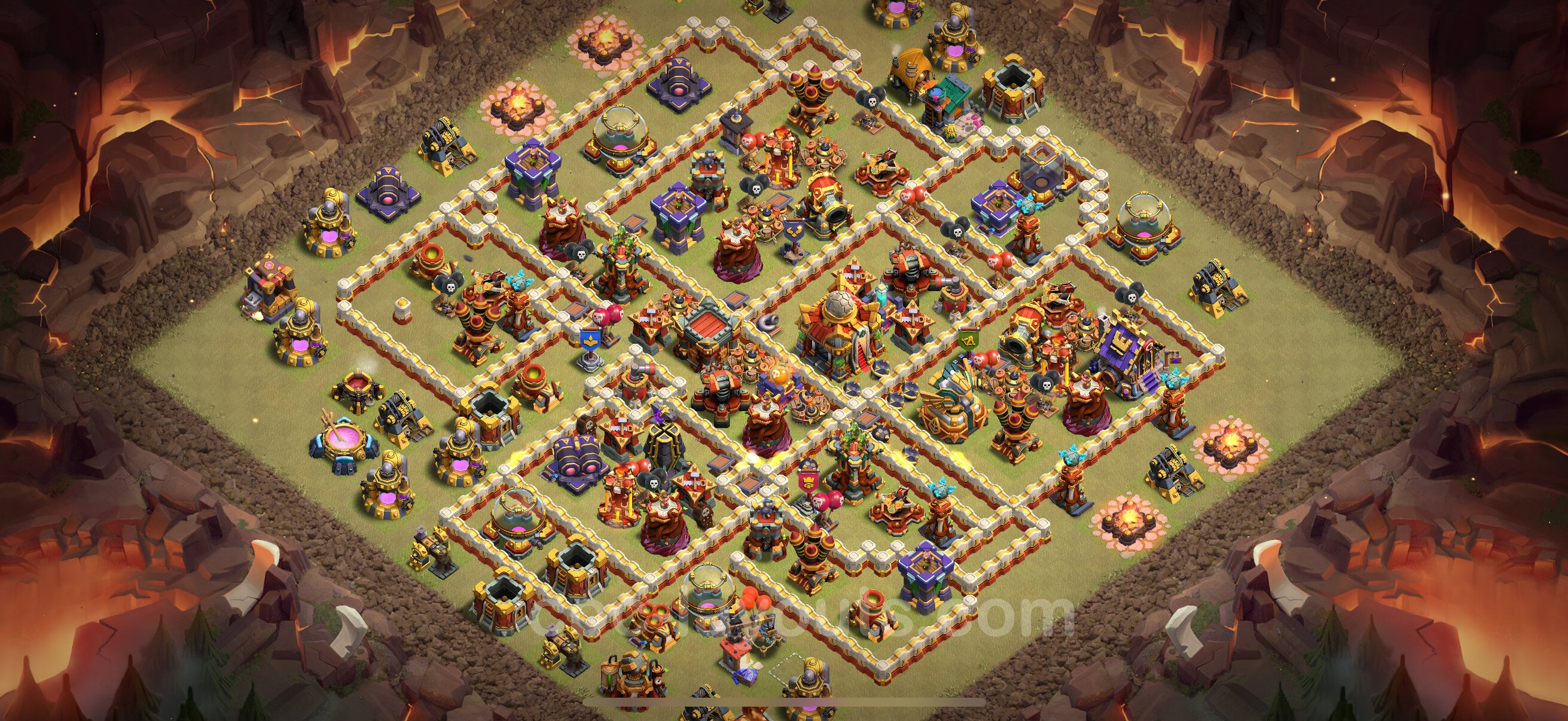 TH16 Die Anti 2 Sterne War Base vom RH16 #99