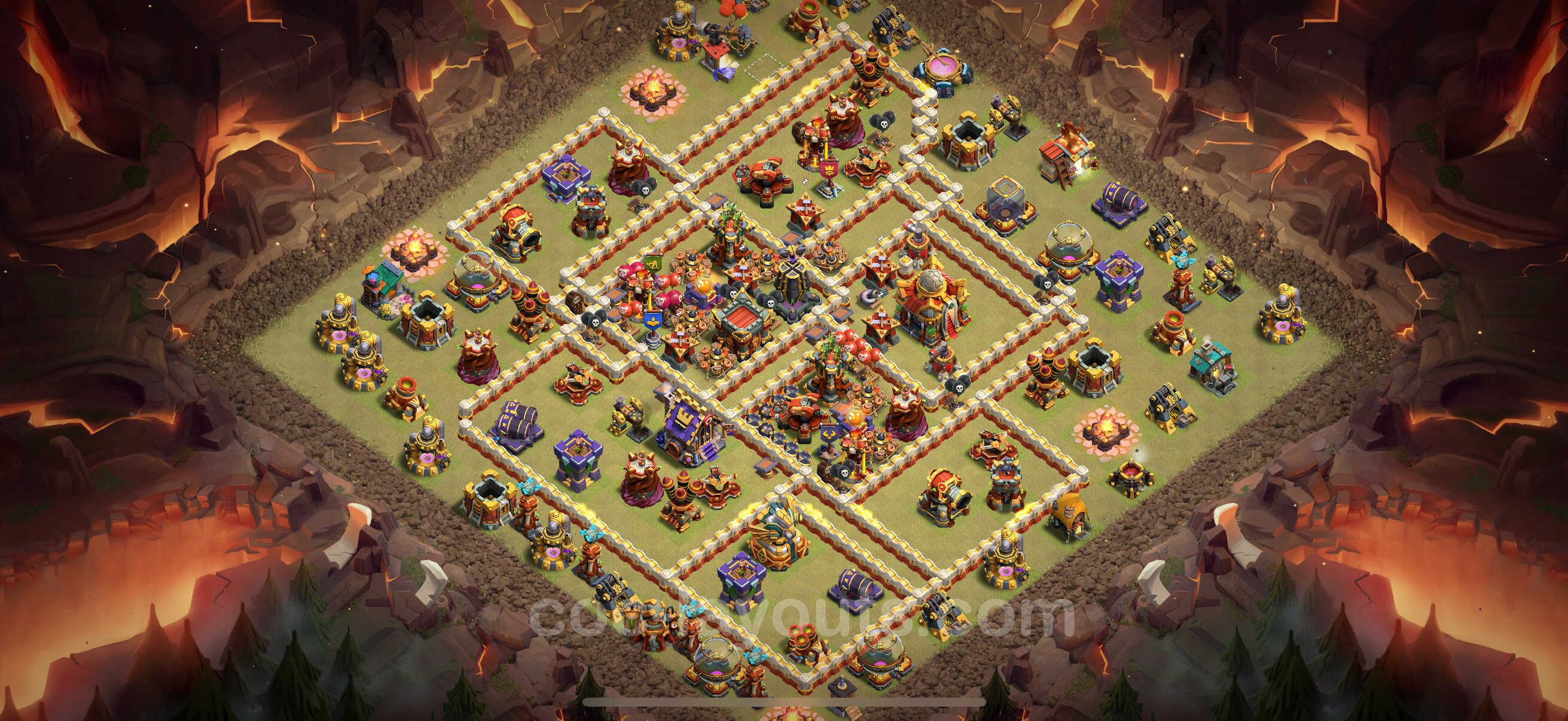 TH16 Die Anti 3 Sterne War Base vom RH16 #102