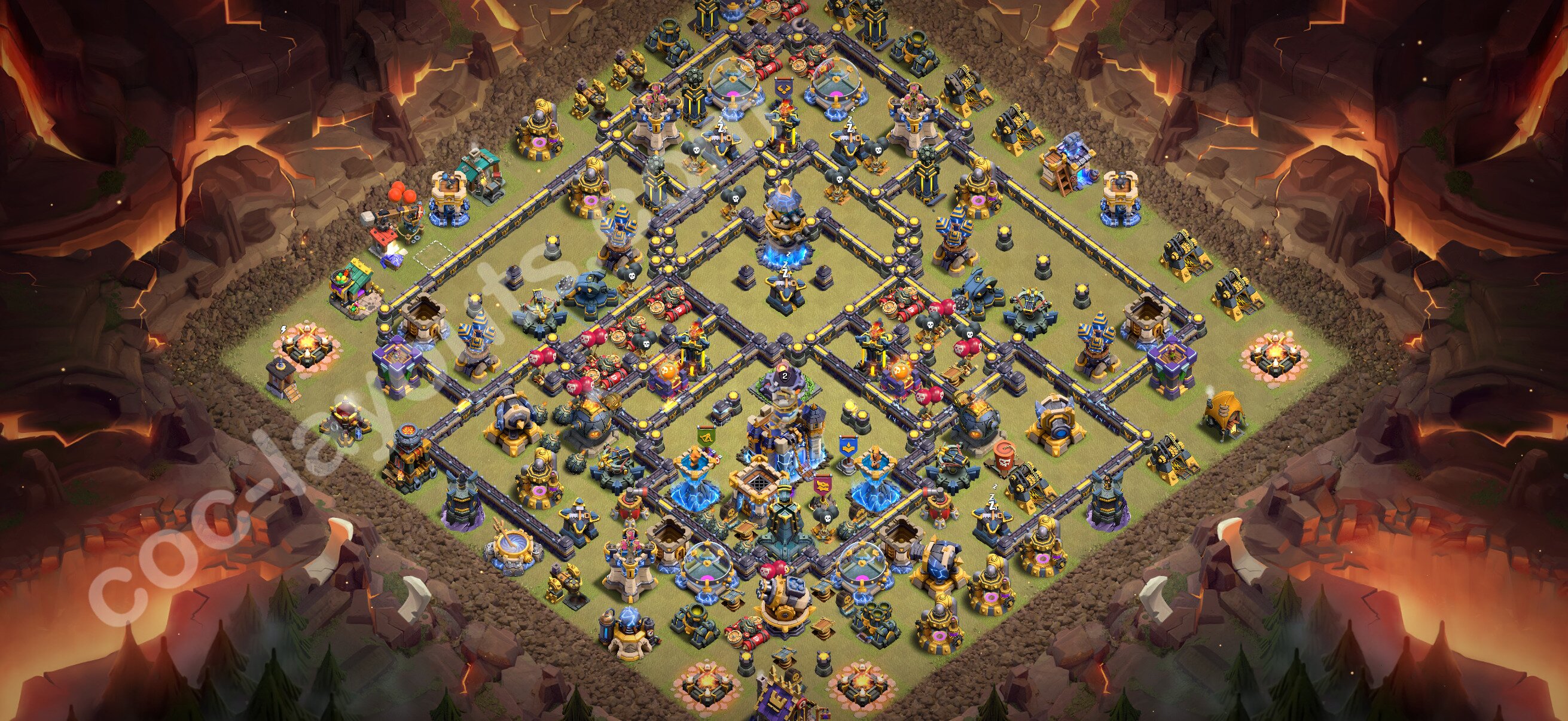 TH18 Die Anti 2 Sterne War Base vom RH18 #90
